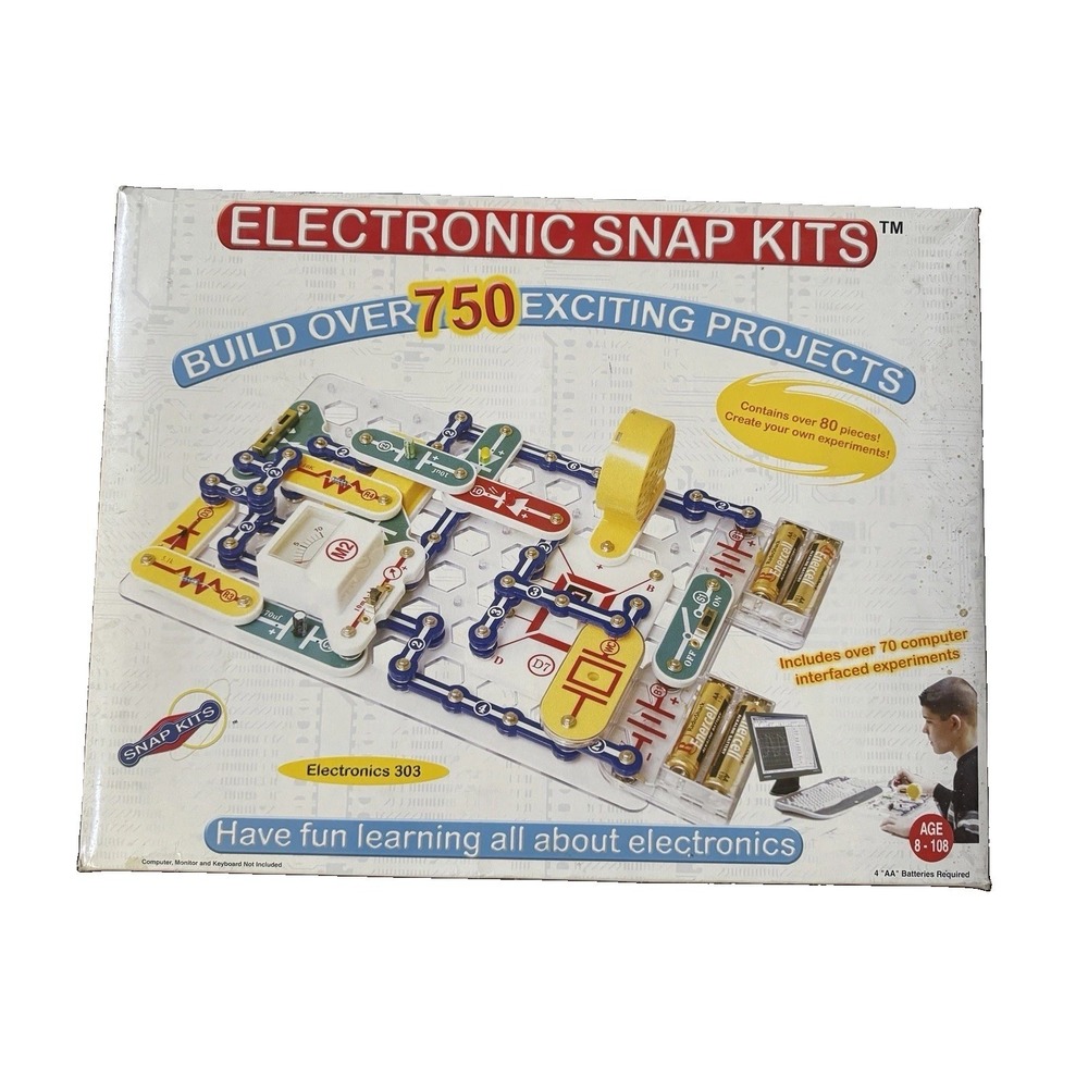 Electronic Snap Kits Electronics 303 750 Projects Set Missing 1 6V Lamp
